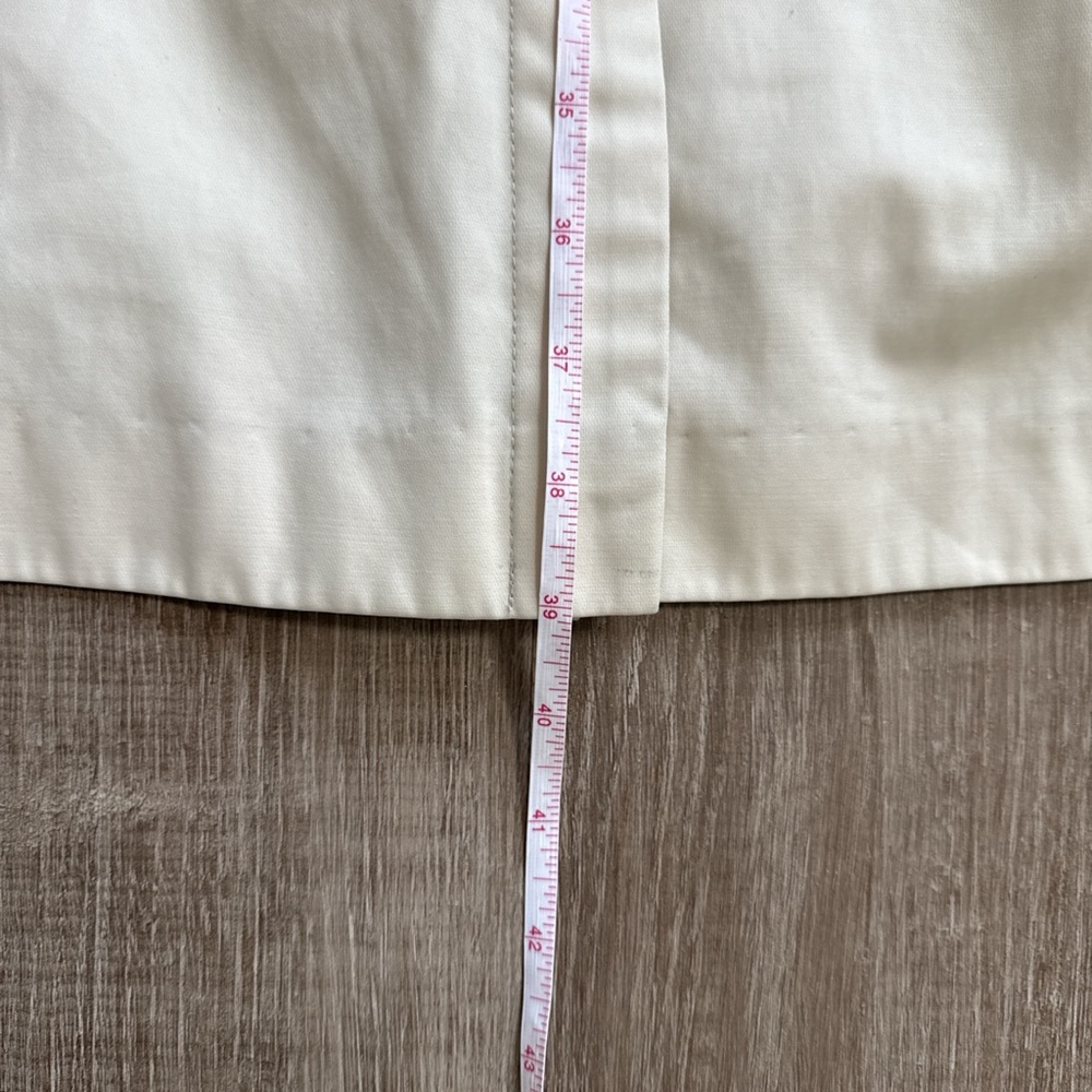 Jones New York 90s Cream Trench Coat Button Up Cotton Blend With Lining Size M - Picture 14 of 16
